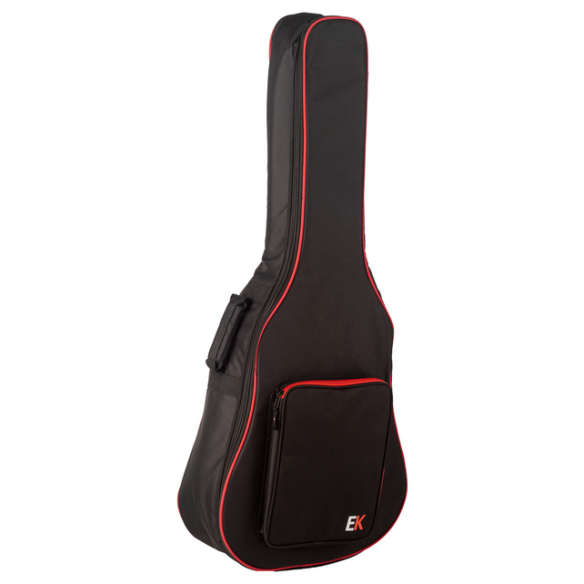 EK Bags FGA15RD Funda Guitarra Acústica 15mm Negra/Roja