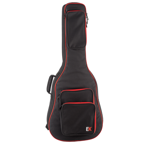 Funda Guitarra Acústica 30mm Negra/Roja FGA30RD