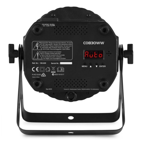 BeamZ COB30WW Foco FlatPAR Blanco.1 Led de 30 Watts, Tecnologia COB ,3 canales DMX,