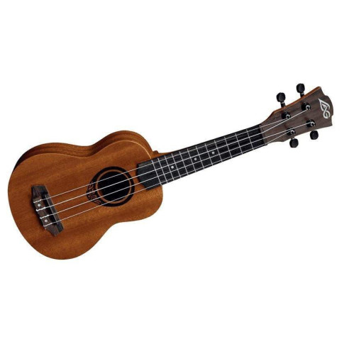 Ukelele Lag TKU10S Serie Tiki Uku Soprano con el cuerpo de Sapelli, tapa de cedro y acabado satinado.