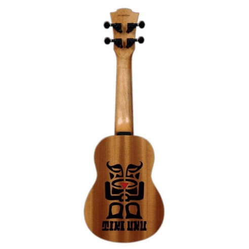 Ukelele Lag TKU10S Serie Tiki Uku Soprano con el cuerpo de Sapelli, tapa de cedro y acabado satinado.