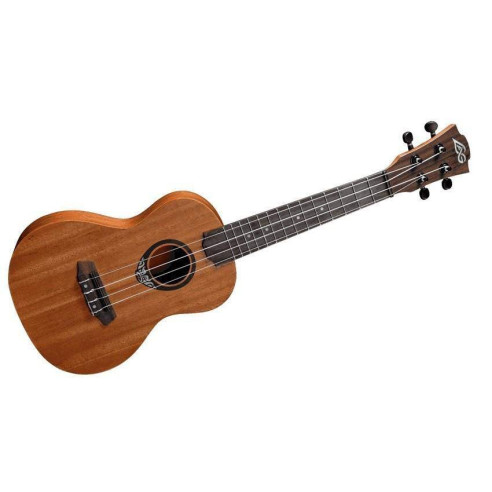 Ukelele Lag TKU10C Serie Tiki Uku Concert con el cuerpo de Sapelli, tapa de cedro y acabado satinado.