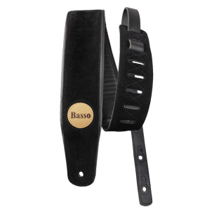 CLA03 CORREA GUITARRA/BAJO Ante Sintético Negro