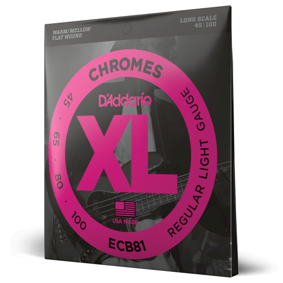 D' Addario ECB81 CHROMES Juego Cuerdas Bajo Eléctrico Ent.Plano 45-100 D' Addario ECB81 CHROMES Juego Cuerdas Bajo Eléctrico Ent.Plano 45-100