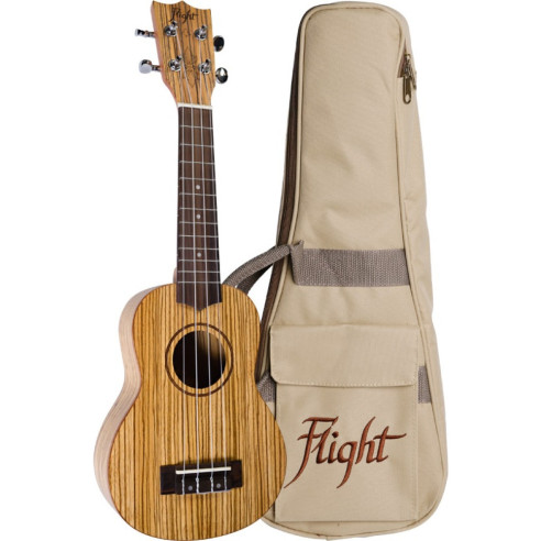 FLIGHT DUS-322 Ukelele Soprano Zebrano