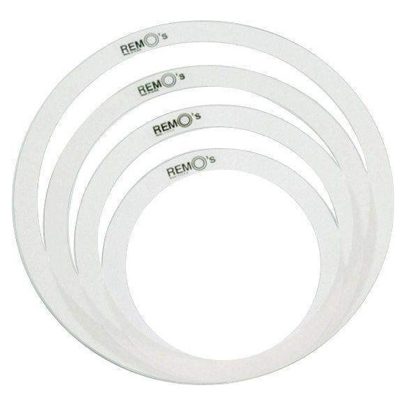 Juego de arillos REMO RO-2346-00, Juego de anillos de tamaño 12'', 13'', 14'' y 16'' de diámetro. Juego de arillos REMO RO-2346-00, Juego de anillos de tamaño 12'', 13'', 14'' y 16'' de diámetro.