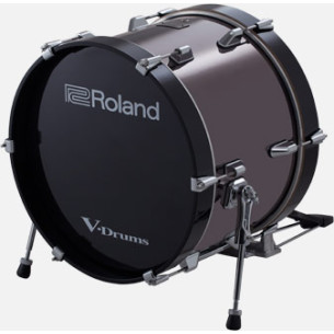 Pad de Bombo Roland KD-180 de 18" para batería electrónica con la apariencia de un bombo acústico.