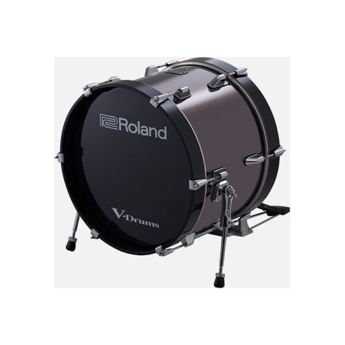 Pad de Bombo Roland KD-180 de 18" para batería electrónica con la apariencia de un bombo acústico.