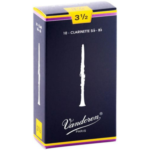 VANDOREN Caja de 10 cañas Clarinete Tradicional nº3 1/2