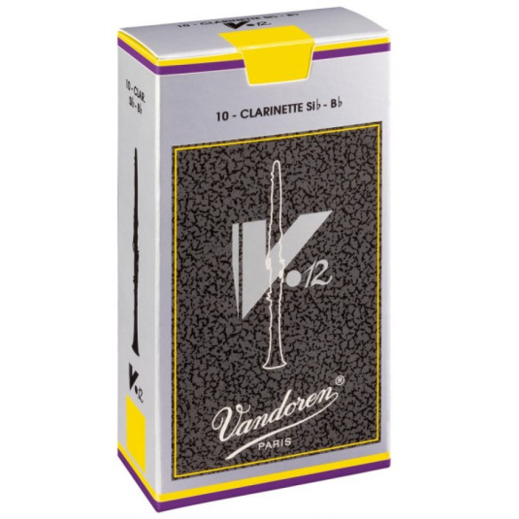 Caja de 10 cañas Clarinete V-12 nº2 1/2  Caja de 10 cañas Clarinete V-12 nº2 1/2