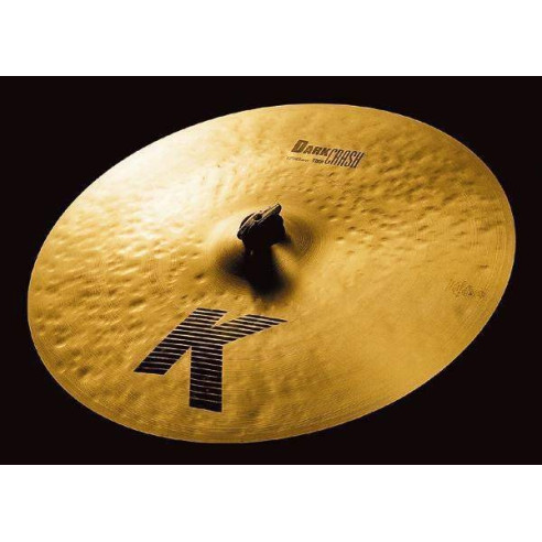 Plato Zildjian Crash 18" K Dark Medium Thin con tonos secos, oscuros y complejos de colores brillantes.