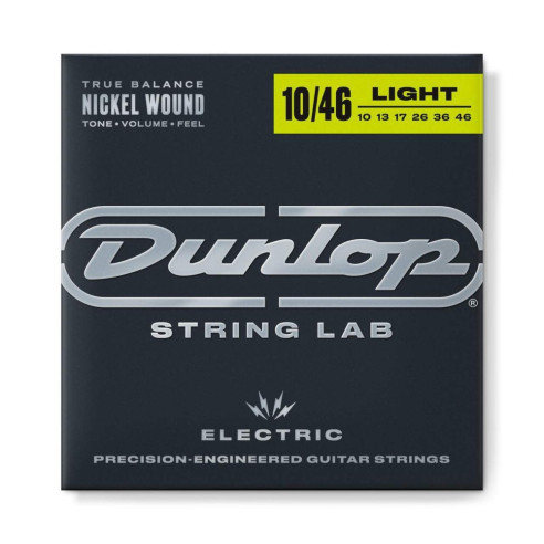 Juego de cuerdas para guitarra Eléctrica Dunlop Perfomance+ DEN1046 Nickel Wound Light 10-46.