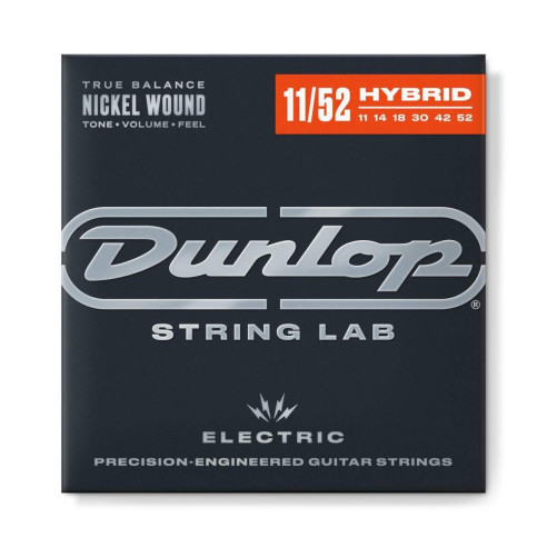 Juego de cuerdas para guitarra Eléctrica Dunlop Perfomance+ DEN1152 Nickel Wound - Med / Heavy Calibre 11-52.