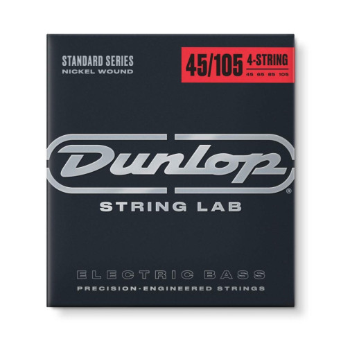 COMPRAR Juego de cuerdas para Bajo Eléctrico Nickel Dunlop DBN45105 Medium 45-105. Calibre Medium 45-65-85-105.