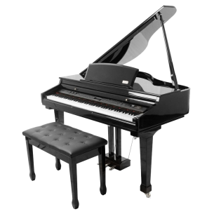 AG50 Piano Digital de Cola con ritmos Negro Pulido