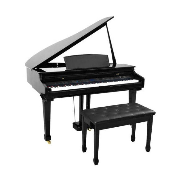 AG50 Piano Digital de Cola con ritmos Negro Pulido