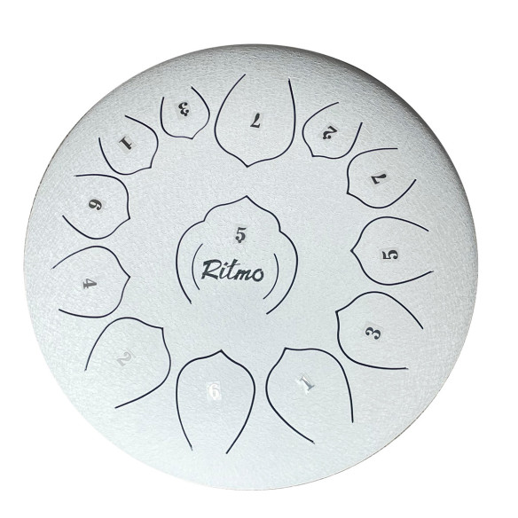 Ritmo TD12WH Tongue Drum 12" - 13 Notas Blanco Ritmo TD12WH Tongue Drum 12" - 13 Notas Blanco