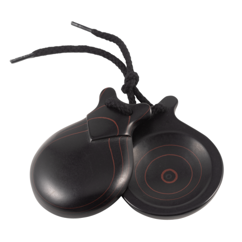 Castañuelas Fibra Negra Veta Roja nº6