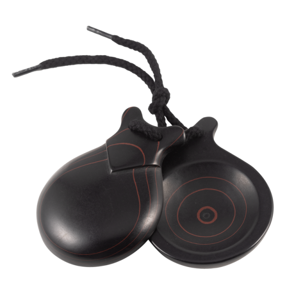 Castañuelas Fibra Negra Veta Roja nº6