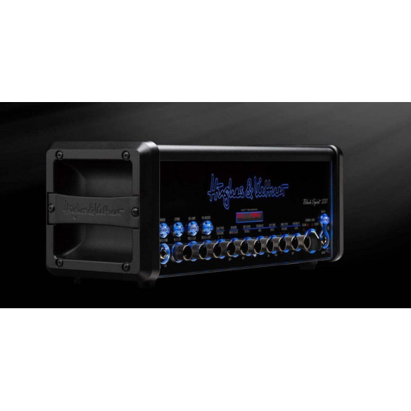 Cabezal H&K Black Spirit 200W con emulación de válvulas, 4 canales, opción de reducción de potencia y efectos.