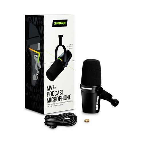 SHURE MV7 PLUS-K Motiv Micrófono vocal dinámico
