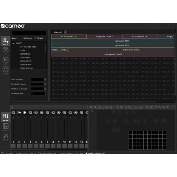 CAMEO ,DVC CUE Interfaz DMX programable de 1024 canales con teclado retroiluminado CAMEO ,DVC CUE Interfaz DMX programable de 1024 canales con teclado retroiluminado
