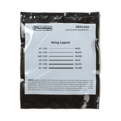 comprar Juego Cuerdas Guitarra Eléctrica DUNLOP DEN1260 12-60.