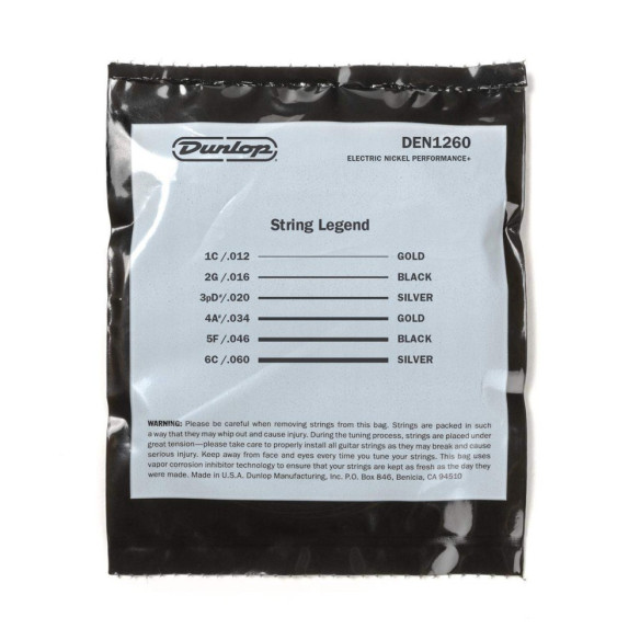 comprar Juego Cuerdas Guitarra Eléctrica DUNLOP DEN1260 12-60.