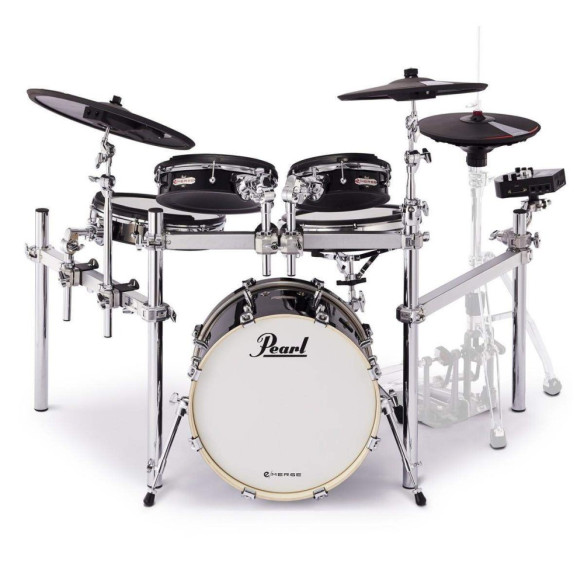 Batería Eléctrónica Pearl E-Merge EM-53HB que incluye un bombo acústico de 18 pulgadas.
