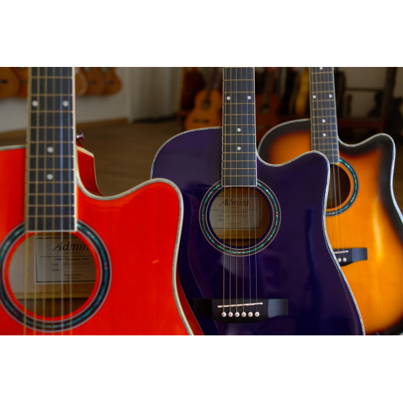 Admira Tennessee Guitarra Acústica Dreadnought Negra Brillo