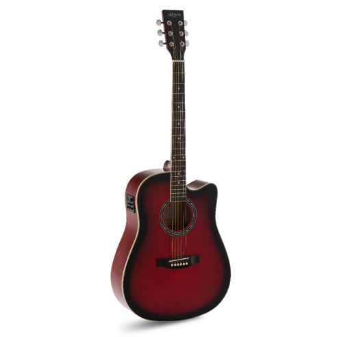 Tennessee Guitarra Acústica Dreadnought Roja Brillo 