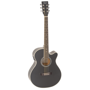 Admira Indiana Guitarra Acústica Mini Jumbo Negro Brillo