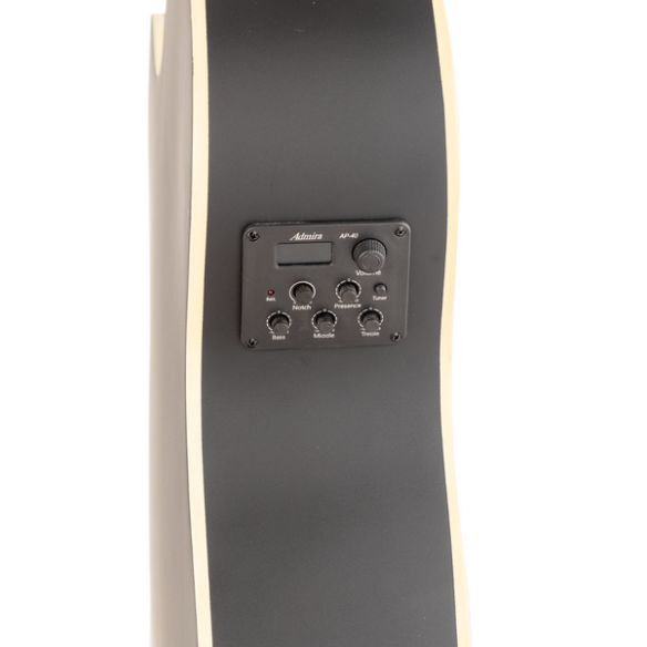 Admira Indiana Guitarra Acústica Mini Jumbo Negro Brillo