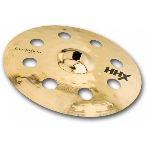 Plato Sabian Evolution O-Zone Crash de 16" de la Serie HHX, un crash de respuesta cálida, explosiva y rápida.