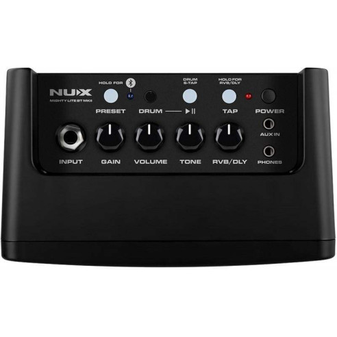 NUX MIGHTY BT Mini Amplificador de guitarra con bluetooth 3 Watts, altavoz de 3 " ,con ritmos,y efectos,