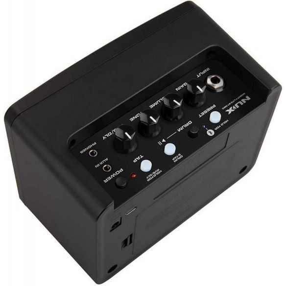 NUX MIGHTY BT Mini Amplificador de guitarra con bluetooth 3 Watts, altavoz de 3 " ,con ritmos,y efectos,