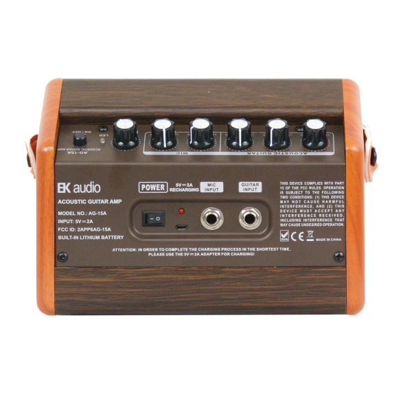 EK AG15A Amplificador Guitarra Acústica con Batería EK AG15A Amplificador Guitarra Acústica con Batería