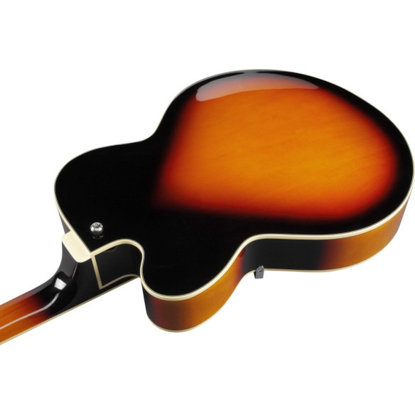 Guitarra eléctrica IBANEZ AF75-BS con tapa, aros y fondo de Tilo, Pastillas Classic Elite y acabado en Brown Sunburst.