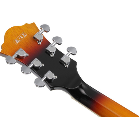 Guitarra eléctrica IBANEZ AF75-BS con tapa, aros y fondo de Tilo, Pastillas Classic Elite y acabado en Brown Sunburst.