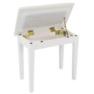 BPRA007 BANQUETA PIANO Fija, Blanco mate, con cajón 2