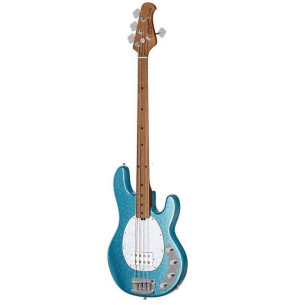 comprar nuevo Bajo eléctrico de 4 cuerdas StingRay by MusicMan RAY34 RM/M en acabado Blue Sparkle con golpeador blanco. 2