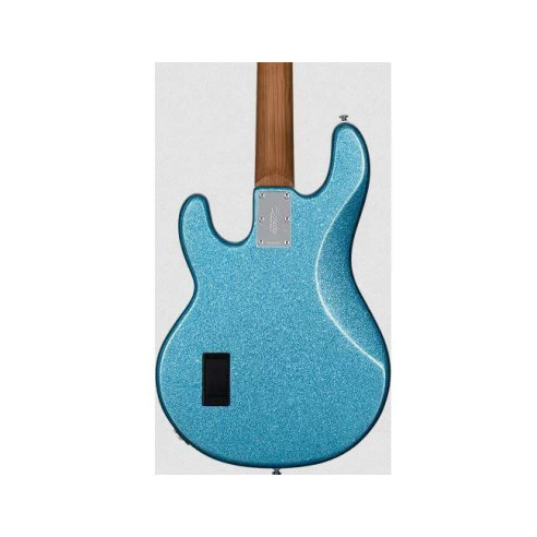 comprar nuevo Bajo eléctrico de 4 cuerdas StingRay by MusicMan RAY34 RM/M en acabado Blue Sparkle con golpeador blanco.