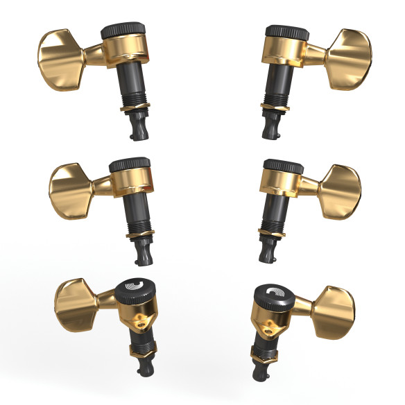 D'ADDARIO PWAT-333L Clavijas Guitarra 3  3, doradas