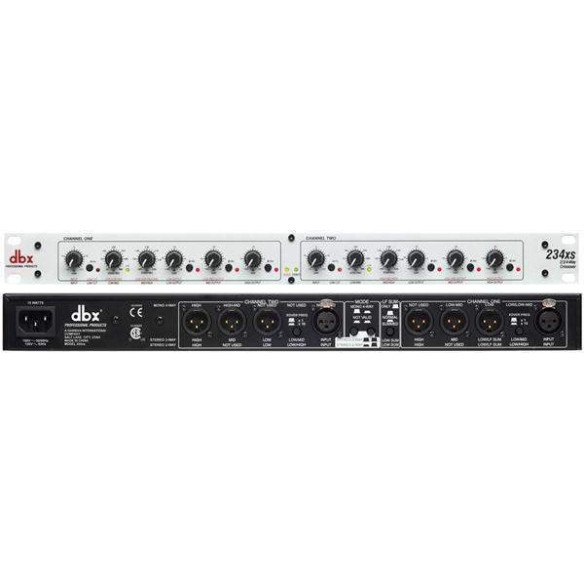 DBX 234XS Crossover activo de 2 o 3 vías estéreo o 4 mono