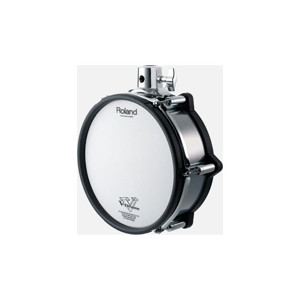 V-Pad Roland PD-108-BC de 10 pulgadas con un mejorado sensor de aro para un preciso rastreo.
