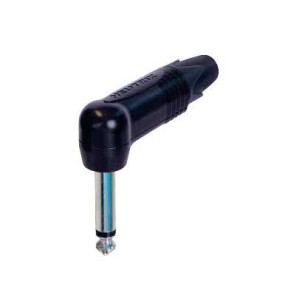 NP2RX-BAG Conector Jack 6,3 mm Mono Acodado Negro