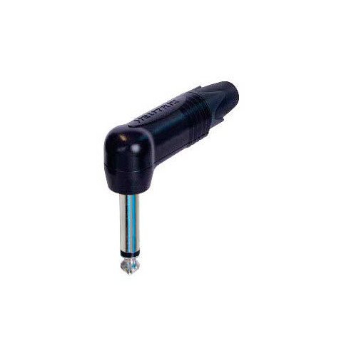 NP2RX-BAG Conector Jack 6,3 mm Mono Acodado Negro