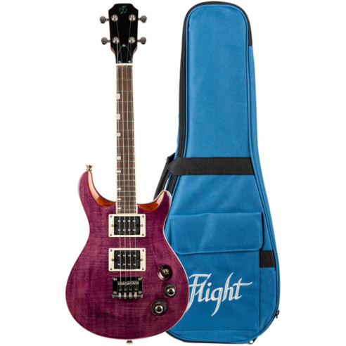 FLIGHT Ukelele Tenor Vanguard Rock Series Transparent Purple