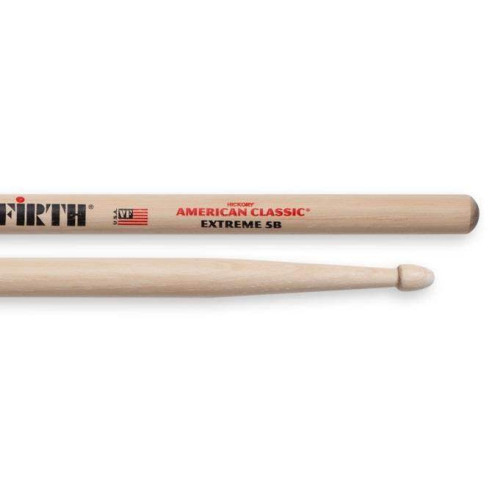 Baquetas Vic Firth X5B American Classic Hickory Extreme, como una 5B pero con más potencia y alcance.