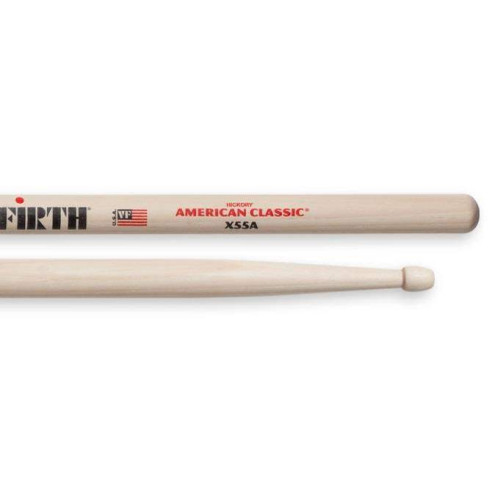 Baquetas Vic Firth X55A American Classic Hickory es una versión extendida del híbrido entre 5A y 5B, la 55A.